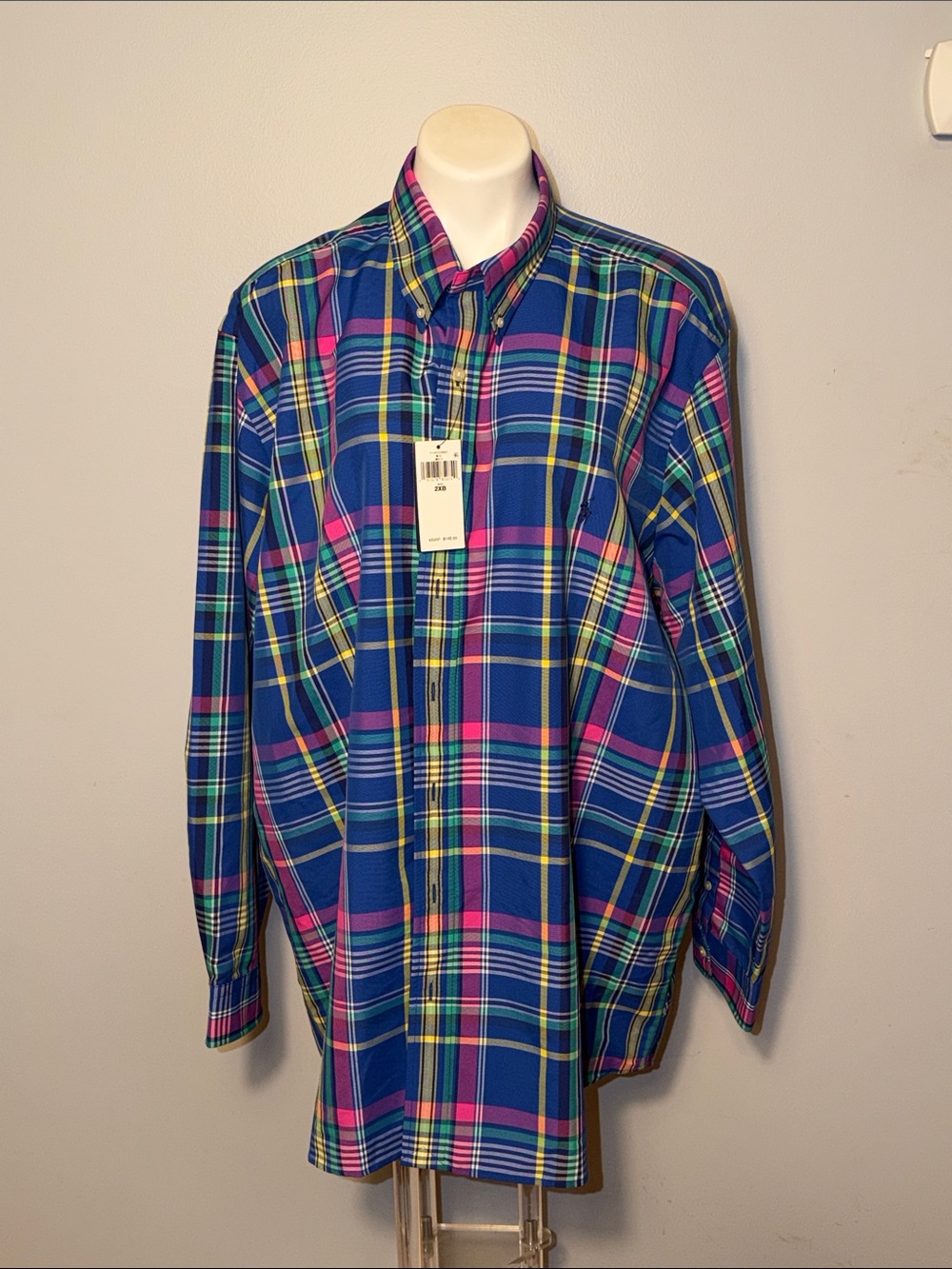 Polo Ralph Lauren Men’s NWT Performance Coolmax Long Sleeve Dress Shirt. 2XB